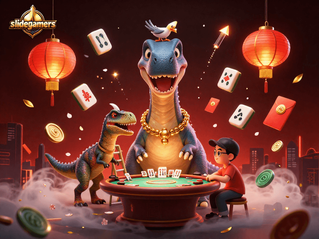 Experience thrilling gameplay with slidegamers in this festive casino adventure scene.