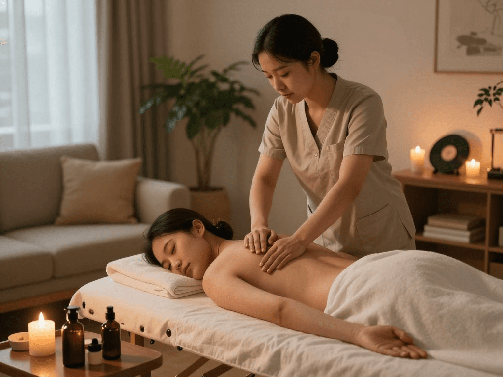 Experience premium 관악구출장마사지 in a serene home atmosphere with professional care and calming ambiance.