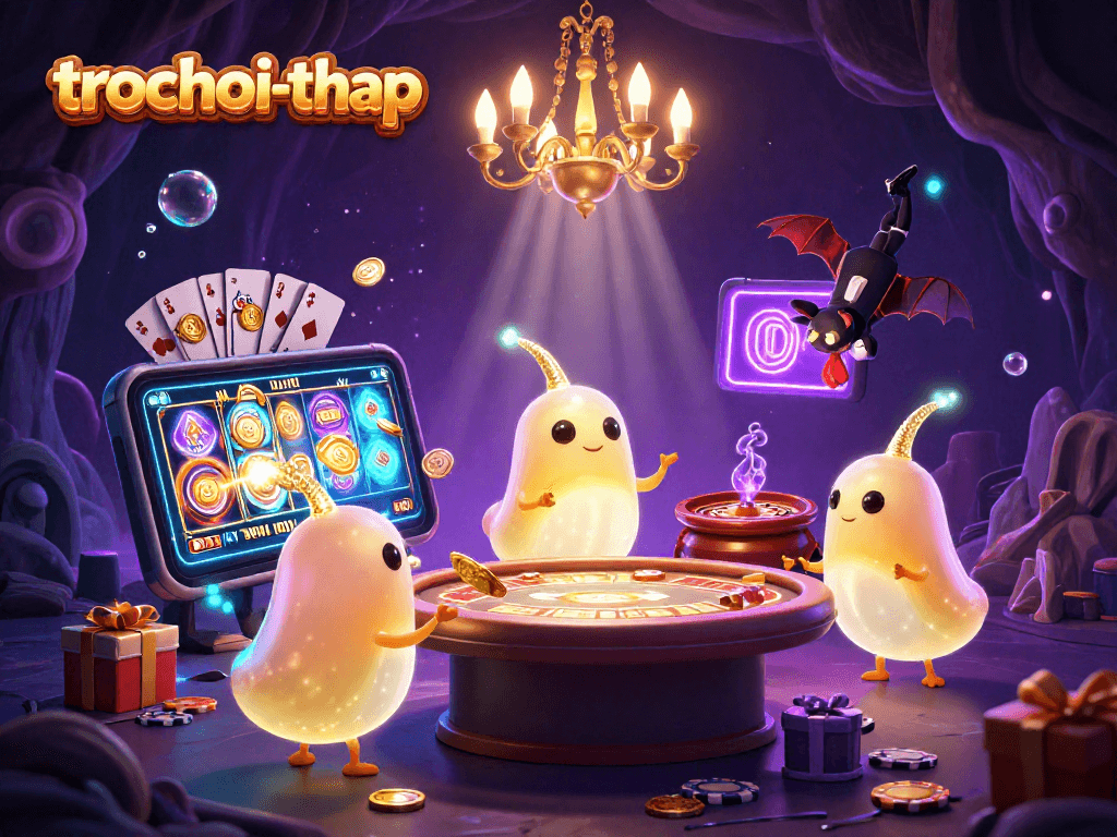 Light up your gaming experience with trochoi-thap as glowworms illuminate an exciting cave casino.