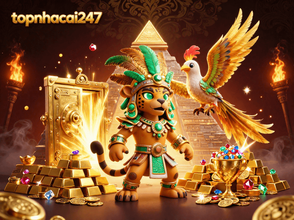 Experience thrilling games at topnhacai247 with mesmerizing golden treasures and dynamic casino scenes.
