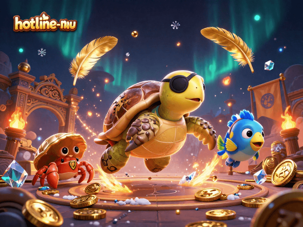 Win big with hotline-nohu as the pirate turtle and friends explore sunken treasure!