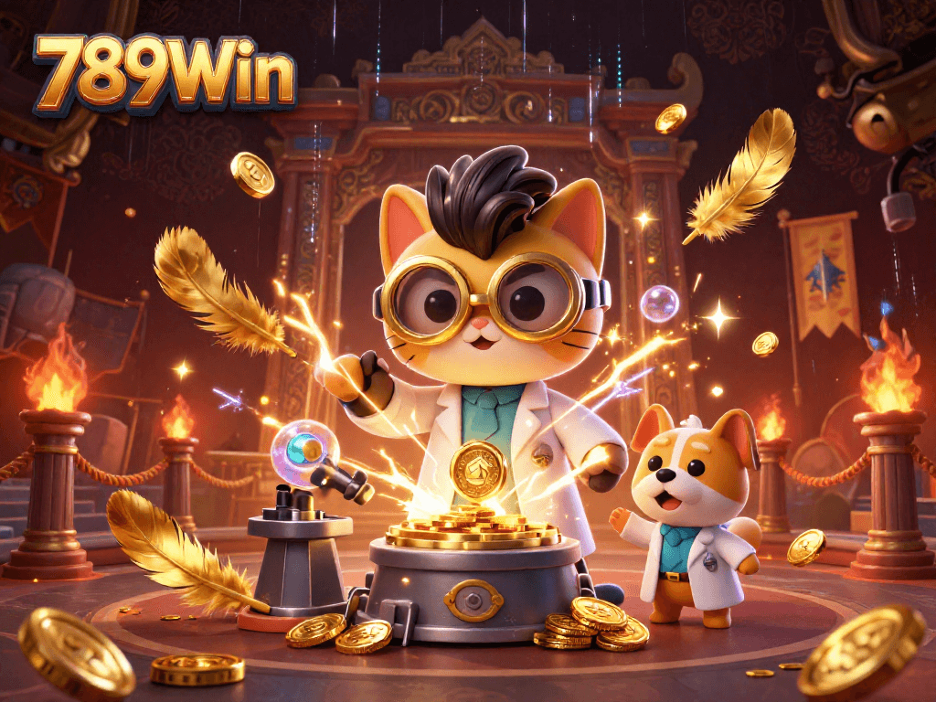 Bet big and win big with 789Win's exciting gaming adventure in a vibrant casino-themed illustration.