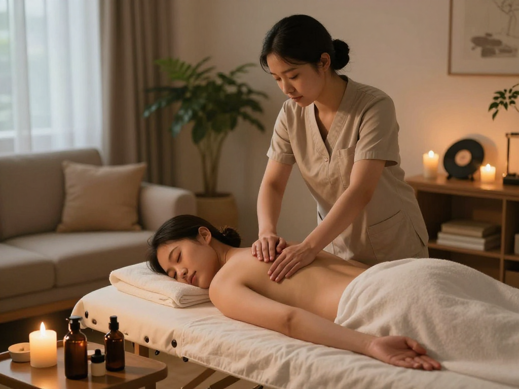 Experience premium 관악구출장마사지 in a serene home atmosphere with professional care and calming ambiance.