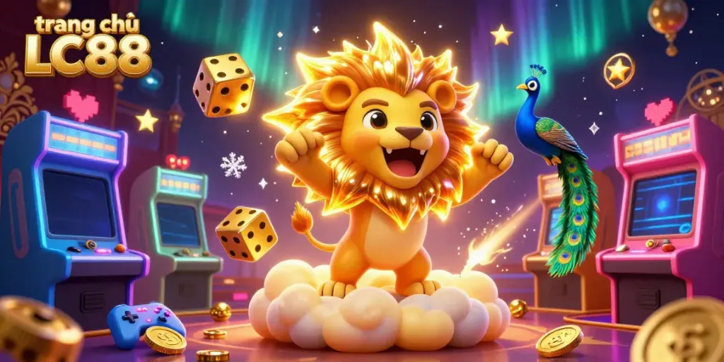 Engage with vibrant gaming fun at trang chủ LC88, showcasing lively casino elements and dynamic characters.