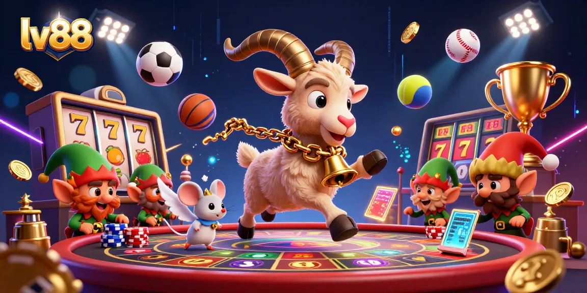 Experience the excitement of lv88 at a festive casino, featuring Krampus and playful elves.