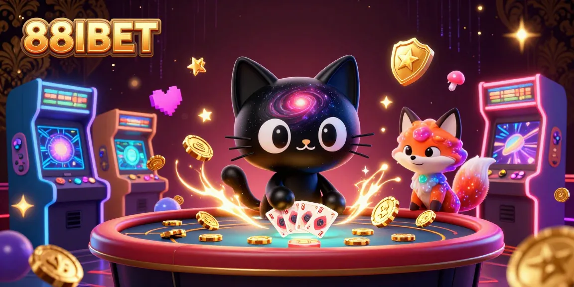 Join the fun at 88IBET with a cosmic casino scene filled with thrilling games and vibrant characters.