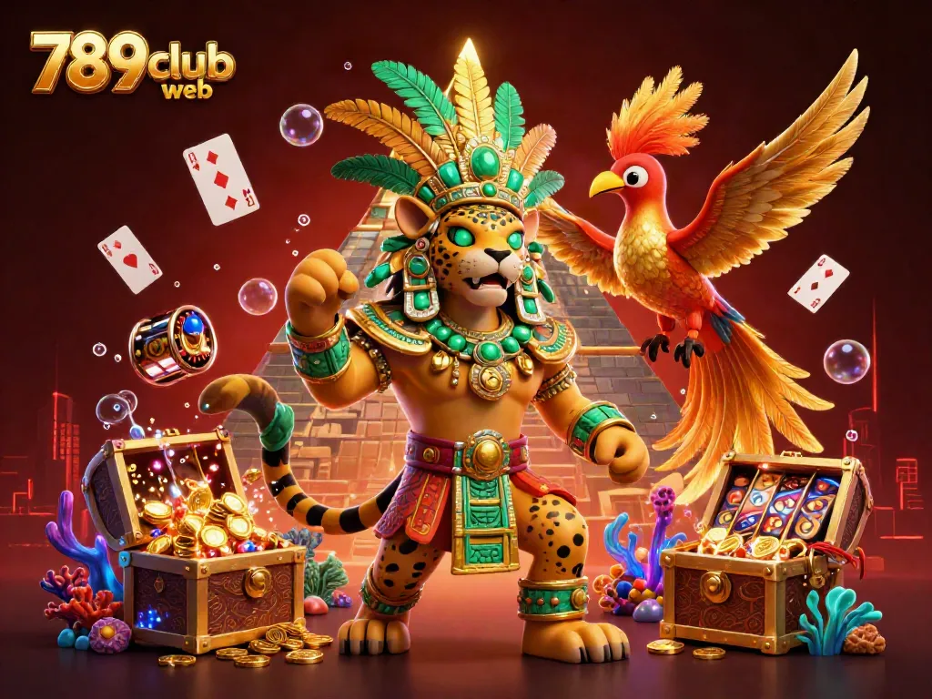 Experience the excitement of 789club web with vibrant slot reels and casino elements in stunning visuals.