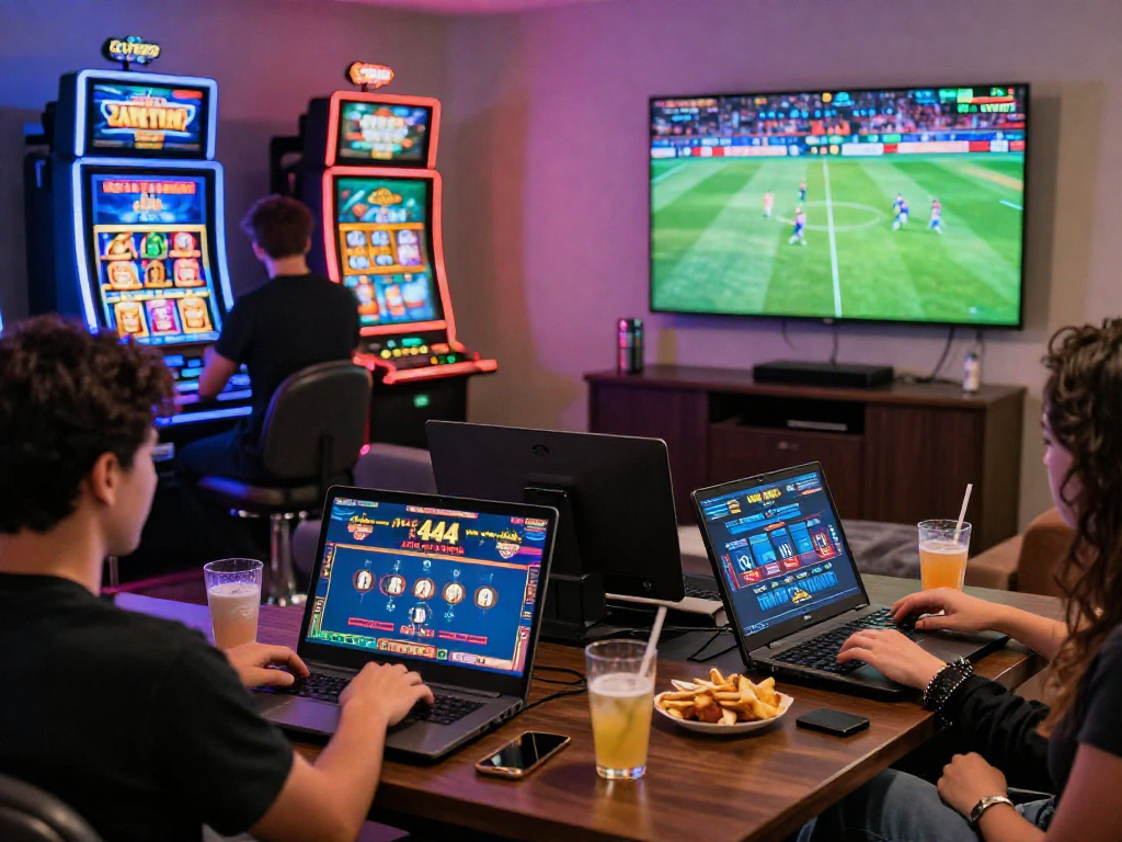 Engaged players enjoying CK 444 online betting experience with vibrant games and live sports.