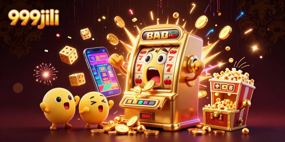 Engage with thrilling slots on 999jili as cartoon slot machines celebrate jackpots!