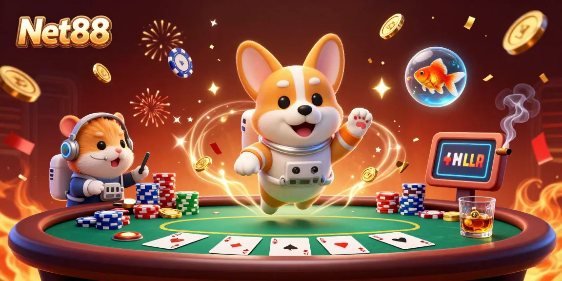 Win exciting rewards with Net88 in a vibrant space casino environment full of animated charm.