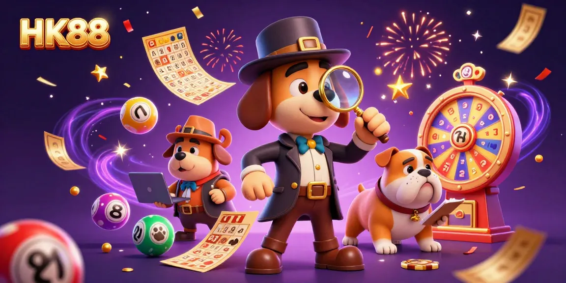 Engage with HK88 casino excitement through a thrilling 3D detective illustration showcasing gaming strategy.