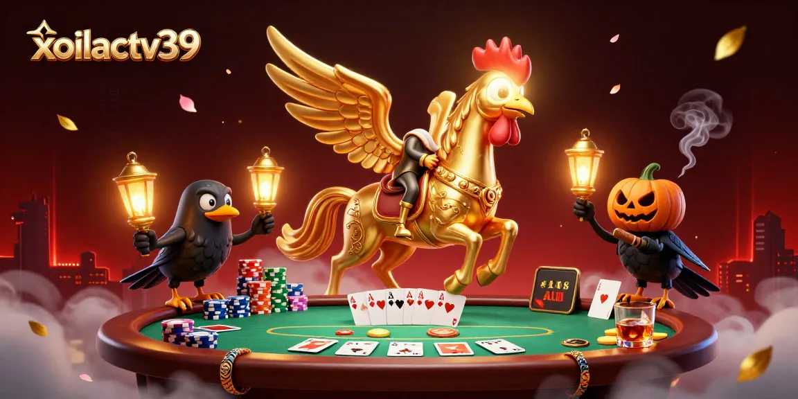 Watch thrilling moments on xoilactv39 with dynamic poker gameplay and engaging golden rooster characters.