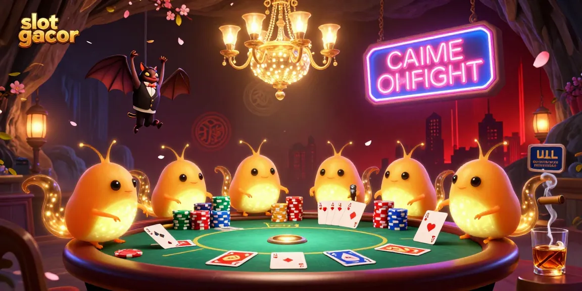 Experience the thrill of slot gacor with vibrant glowing casino illustrations and dynamic gameplay.