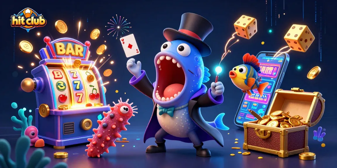 Hit club showcases a magical undersea gambling scene with vibrant casino elements and animated sea creatures.