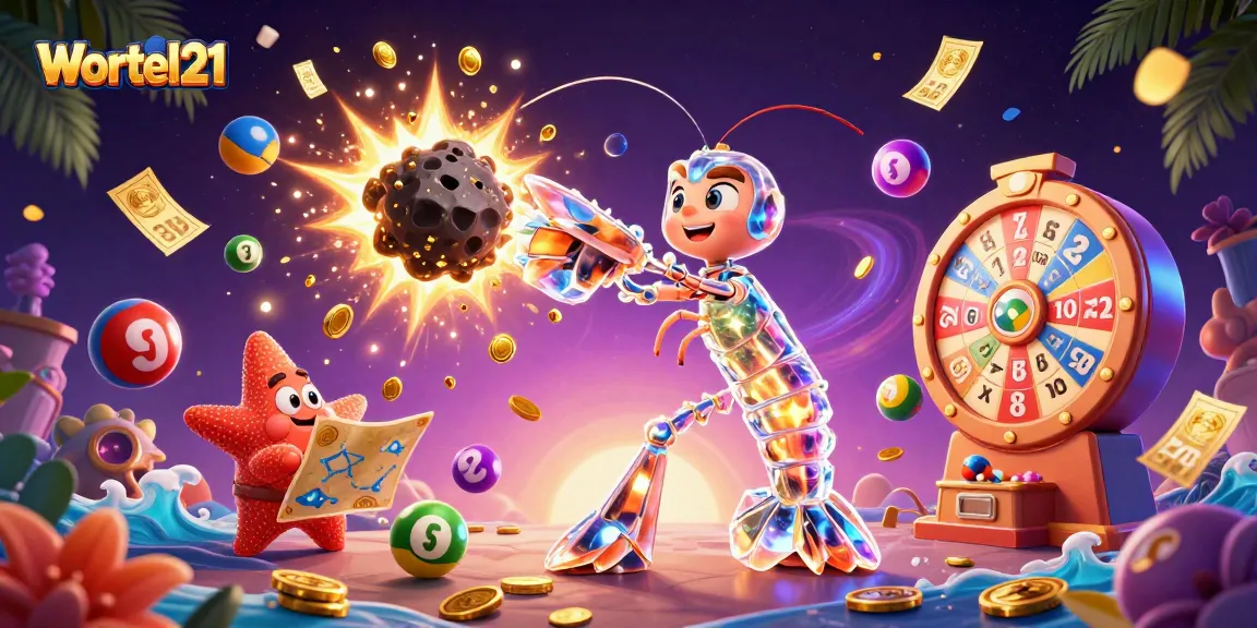 Wortel21 jackpot explosion with colorful elements creating vibrant energy in a casino-themed illustration