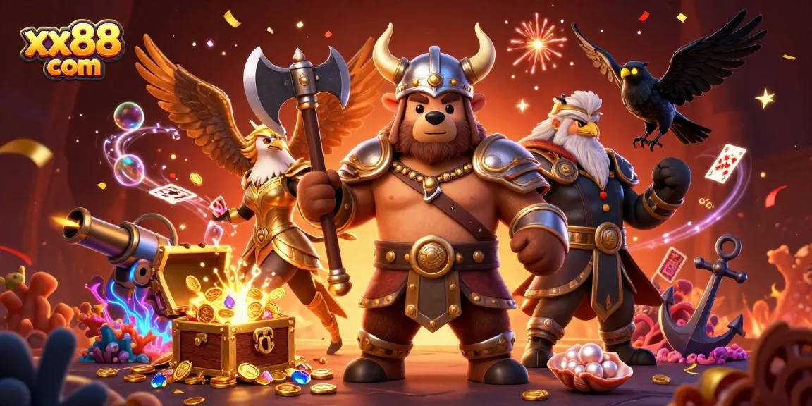 Bet on xx88 com with excitement while enjoying a vivid 3D illustration of epic gambling adventure.