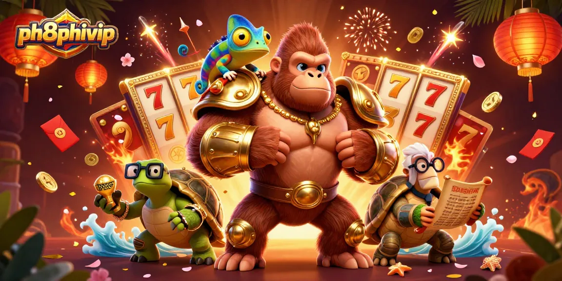 Engage in thrilling gameplay with ph8phivip in a dynamic casino scene showcasing vibrant characters and iconic game elements.