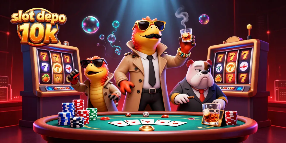 Spin and win at slot depo 10k while colorful raptors attempt a casino heist.