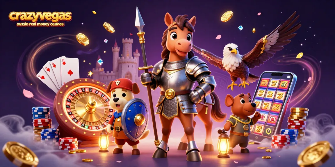 Experience the thrill of crazyvegas aussie real money casinos with knights, treasures, and gaming excitement!